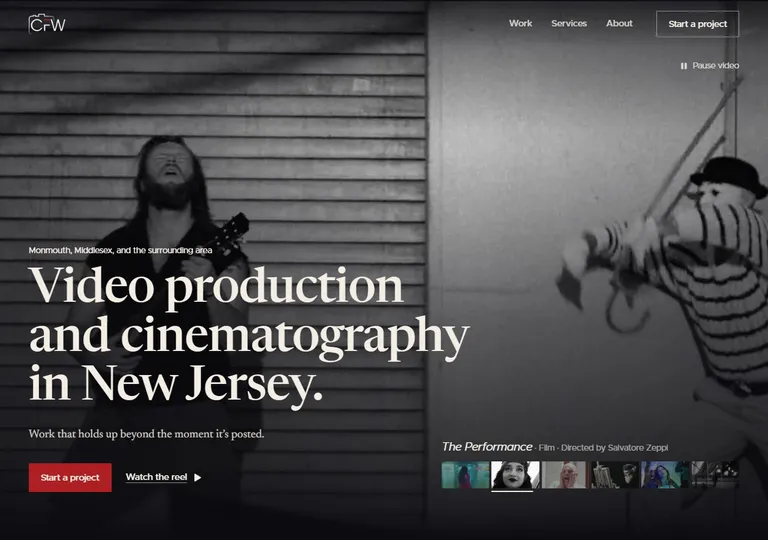 CFW Productions website screenshot