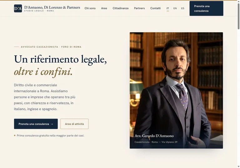 D’Antuono, Di Lorenzo & Partners website screenshot